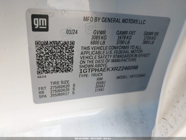1GTPHAEKXRZ246098 GMC Sierra 1500 2wd Short Box Pro