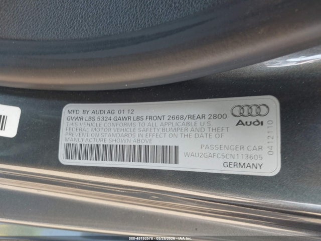 Продажа на аукционе авто 2012 Audi A7 Premium, vin: WAU2GAFC5CN113605, номер лота: 45192578