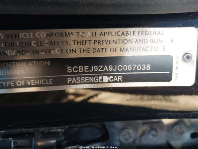 Продажа на аукционе авто 2018 Bentley Flying Spur W12 S, vin: SCBEJ9ZA9JC067038, номер лота: 45192796