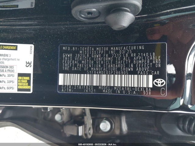 Toyota COROLLA LE 2025 5YFB4MDE0SP286905 Image 9