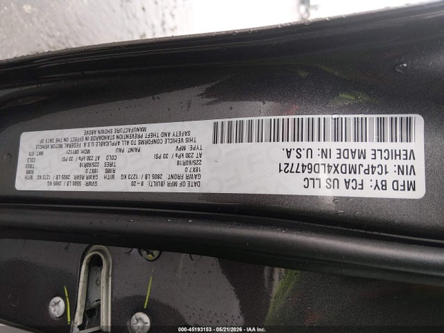 Продажа на аукционе авто 2020 Jeep Cherokee Limited 4x4, vin: 1C4PJMDX4LD647721, номер лота: 45193153