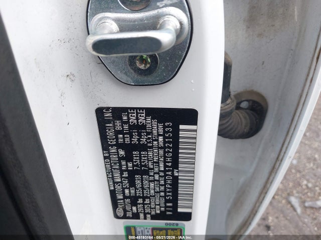 5XYPHDA14HG221533 KIA Sorento 2.0t Ex