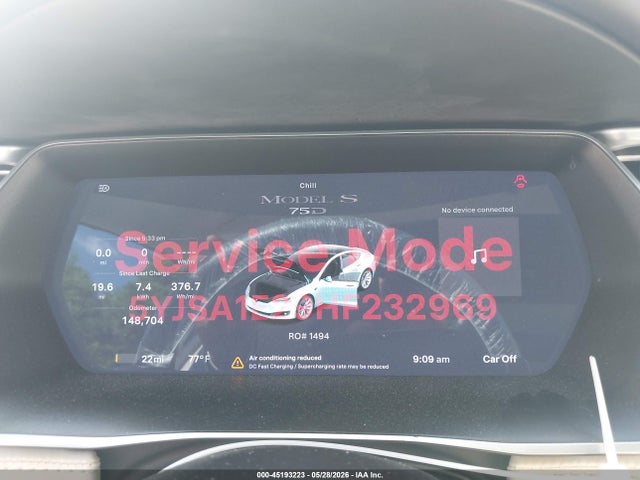 Продажа на аукционе авто 2017 Tesla Model S 100d/60d/75d/90d/p100d, vin: 5YJSA1E29HF232969, номер лота: 45193223