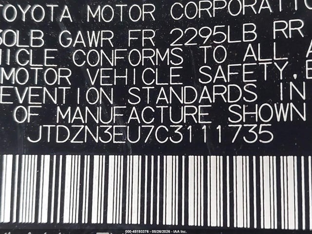 Продажа на аукционе авто 2012 Toyota Prius V Five, vin: JTDZN3EU7C3111735, номер лота: 45193376