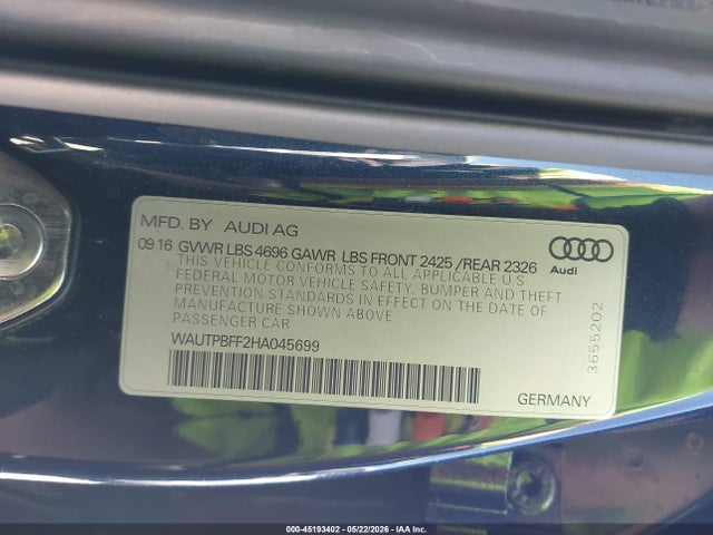 Aukcja sprzedaży 2017 Audi A3 E-tron 1.4t Premium, vin: WAUTPBFF2HA045699, numer aukcji: 45193402