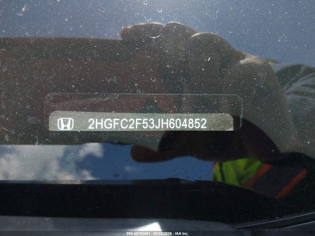 Aukcja sprzedaży 2018 Honda Civic Lx, vin: 2HGFC2F53JH604852, numer aukcji: 45193461