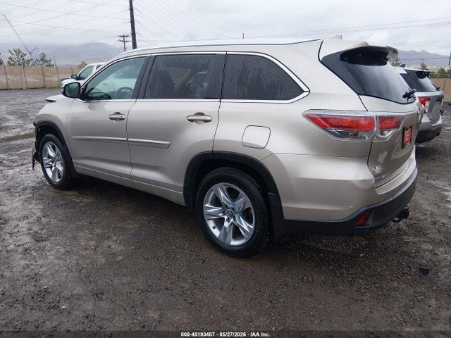 2016 Toyota Highlander Limited V6 მანქანა იყიდება აუქციონზე, vin: 5TDDKRFHXGS345721, აუქციონის ნომერი: 45193487