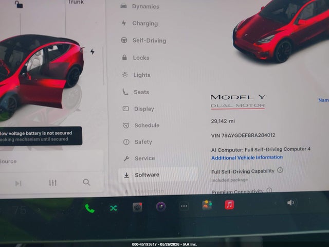 Продаж на аукціоні авто 2024 Tesla Model Y Performance Dual Motor All-wheel Drive, vin: 7SAYGDEF8RA284012, номер лоту: 45193617