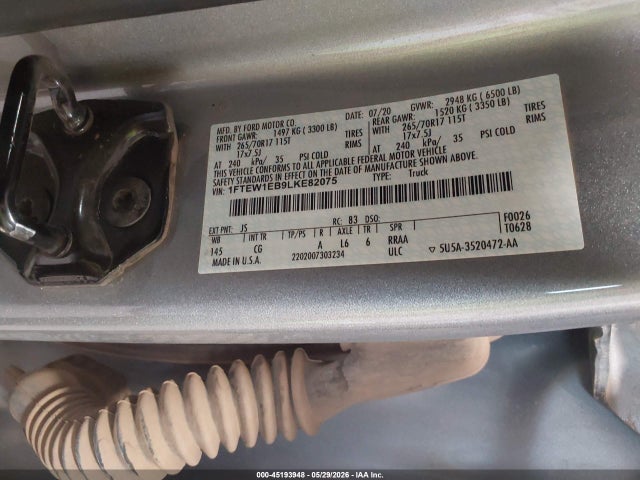 Ford F-150 Xl 2020 1FTEW1EB9LKE82075 Image 9