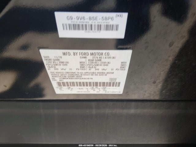 1FM5K8BH8KGA93518 Ford Explorer