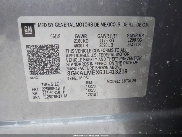 GMC Terrain Sle 2018 3GKALMEX6JL413218 Image 9