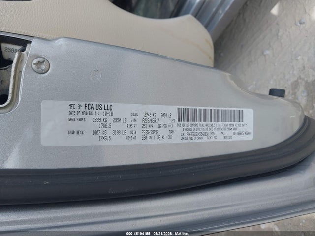 45194155 :رقم المزاد ، 2C4RDGCG1KR542830 vin ، 2019 Dodge Grand Caravan Sxt مزاد بيع