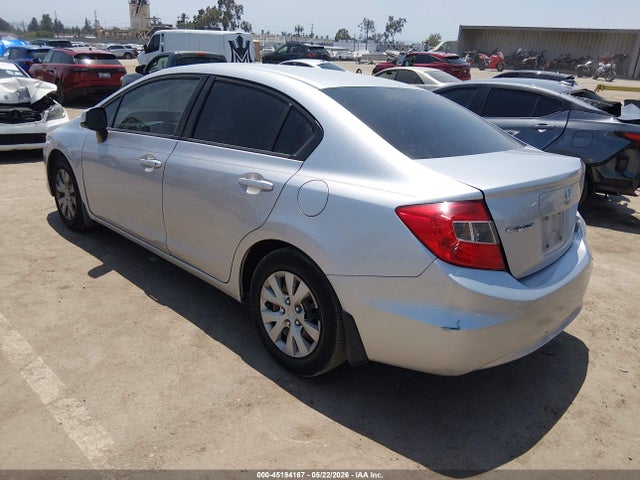2012 Honda Civic Lx მანქანა იყიდება აუქციონზე, vin: 19XFB2F56CE058001, აუქციონის ნომერი: 45194167