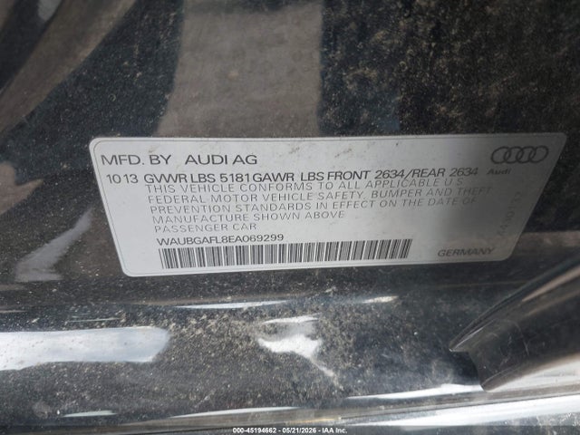 Aukcja sprzedaży 2014 Audi S4 3.0t Premium Plus, vin: WAUBGAFL8EA069299, numer aukcji: 45194662