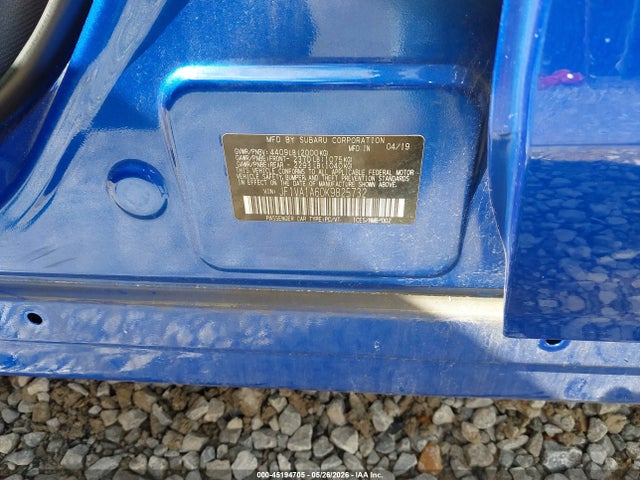Aukcja sprzedaży 2019 Subaru Wrx, vin: JF1VA1A60K9825732, numer aukcji: 45194705