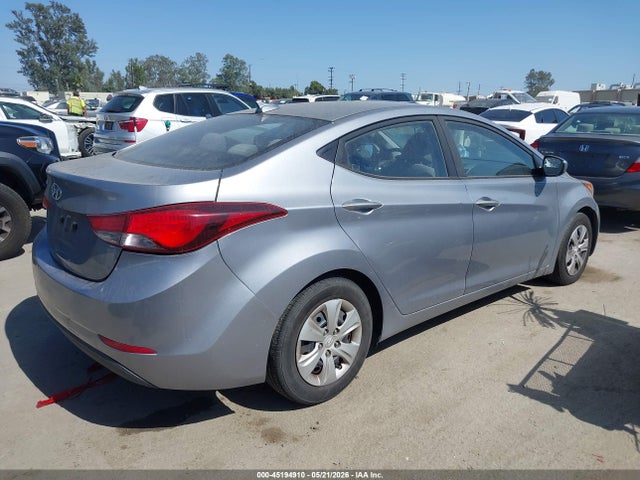 2016 Hyundai Elantra Se მანქანა იყიდება აუქციონზე, vin: 5NPDH4AE2GH738617, აუქციონის ნომერი: 45194910