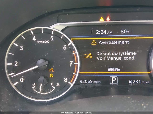 1N4BL4DV6MN349224 Nissan Altima Sv Fwd