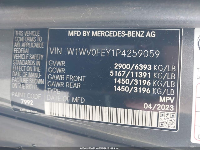 W1WV0FEY1P4259059 Mercedes-Benz Metris