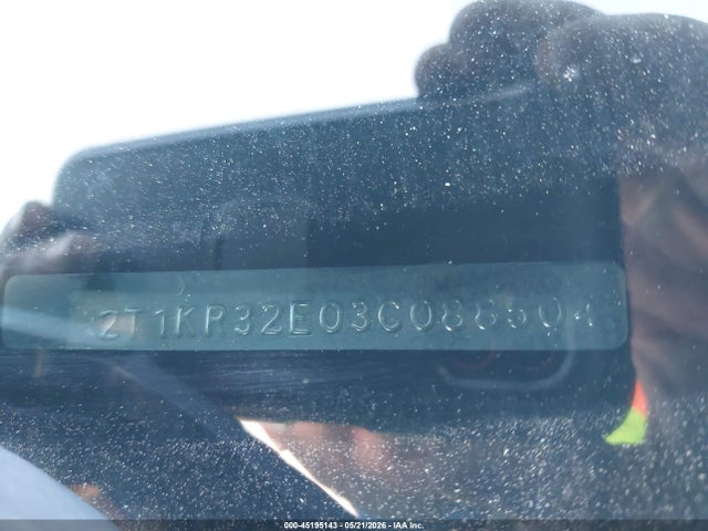 2003 Toyota Matrix Standard მანქანა იყიდება აუქციონზე, vin: 2T1KR32E03C088504, აუქციონის ნომერი: 45195143