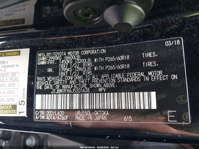 Lexus GX 460 2018 JTJBM7FX6J5201638 Image 9