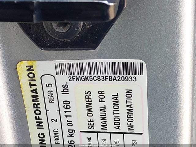Aukcja sprzedaży 2015 Ford Flex Sel, vin: 2FMGK5C83FBA20933, numer aukcji: 45195639