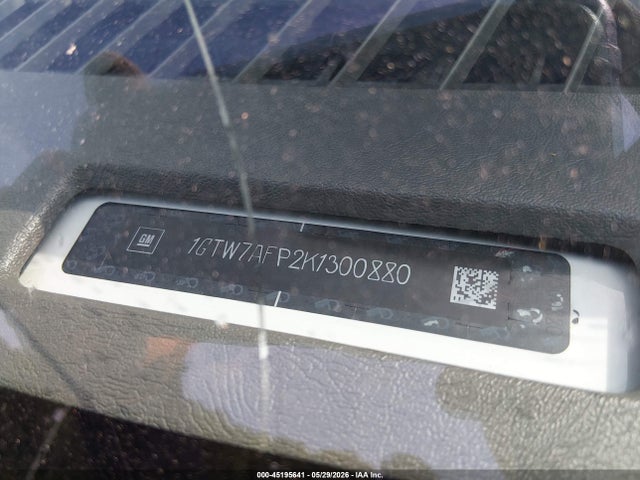 45195641 :رقم المزاد ، 1GTW7AFP2K1300880 vin ، 2019 Gmc Savana 2500 Work Van مزاد بيع