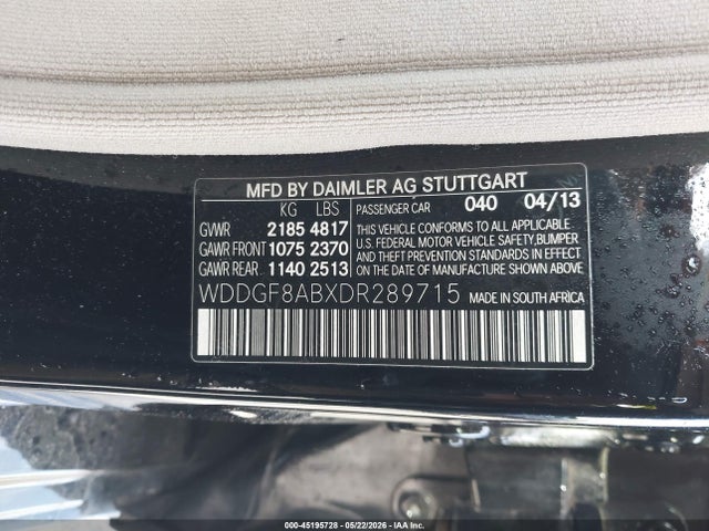 Aukcja sprzedaży 2013 Mercedes-benz C 300 Luxury 4matic/sport 4matic, vin: WDDGF8ABXDR289715, numer aukcji: 45195728