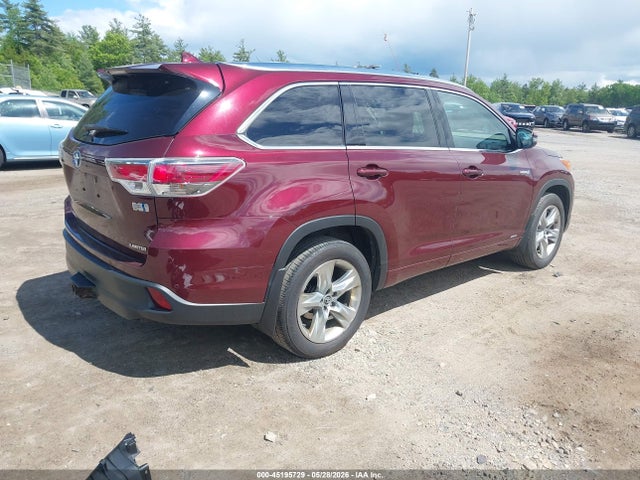 Продаж на аукціоні авто 2016 Toyota Highlander Hybrid Limited Platinum V6, vin: 5TDDCRFH1GS019335, номер лоту: 45195729
