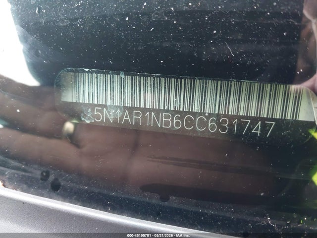 45195781 :رقم المزاد ، 5N1AR1NB6CC631747 vin ، 2012 Nissan Pathfinder S مزاد بيع