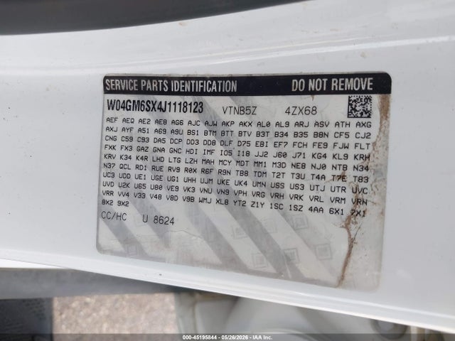 45195844 :رقم المزاد ، W04GM6SX4J1118123 vin ، 2018 Buick Regal Sportback Preferred Ii مزاد بيع