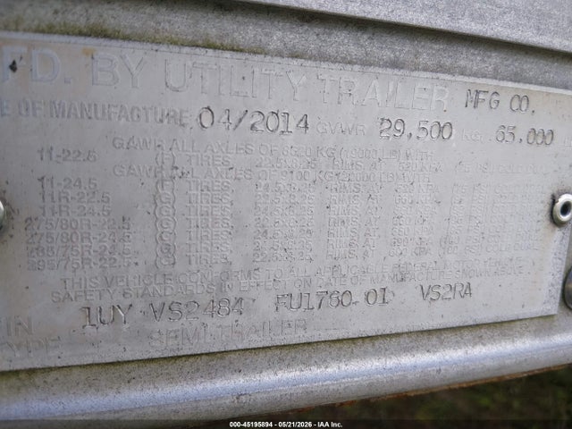 Utility Trailer Mfg Unknown 2015 1UYVS2484FU176001 Image 9