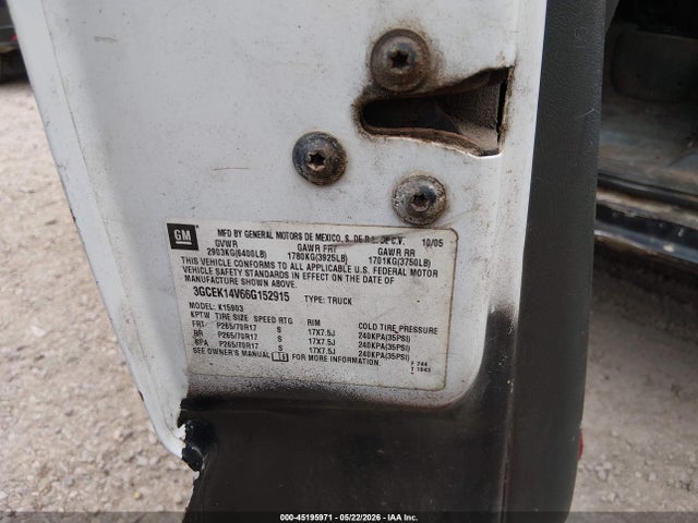 2006 Chevrolet Silverado 1500 Work Truck მანქანა იყიდება აუქციონზე, vin: 3GCEK14V66G152915, აუქციონის ნომერი: 45195971