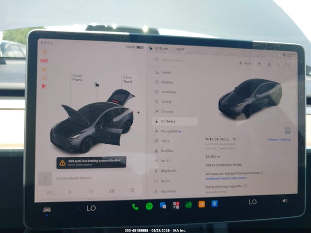 Продаж на аукціоні авто 2021 Tesla Model Y Long Range Dual Motor All-wheel Drive, vin: 5YJYGDEE3MF141288, номер лоту: 45195995