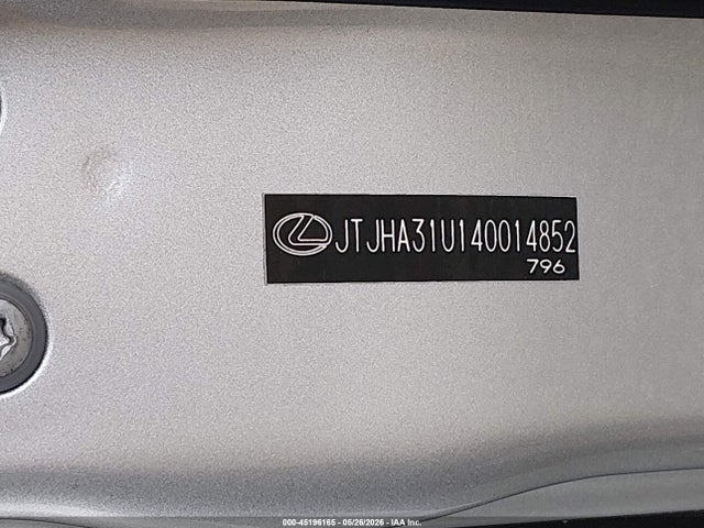 Aukcja sprzedaży 2004 Lexus Rx 330, vin: JTJHA31U140014852, numer aukcji: 45196165