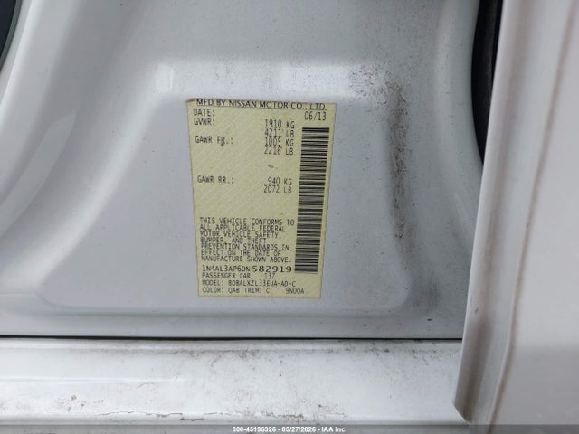 Aukcja sprzedaży 2013 Nissan Altima 2.5 Sl, vin: 1N4AL3AP6DN582919, numer aukcji: 45196326