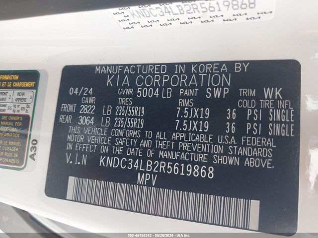 KIA EV6 LIGHT 2024 KNDC34LB2R5619868 Image 9
