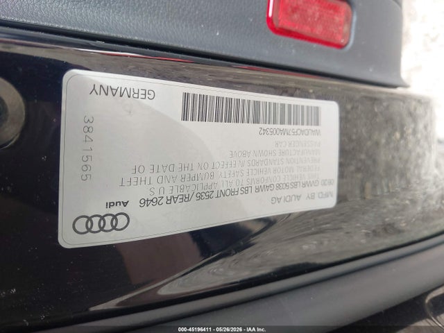 Продаж на аукціоні авто 2021 Audi A5 Sportback Premium 45 Tfsi Quattro S Tronic, vin: WAUDACF57MA005342, номер лоту: 45196411