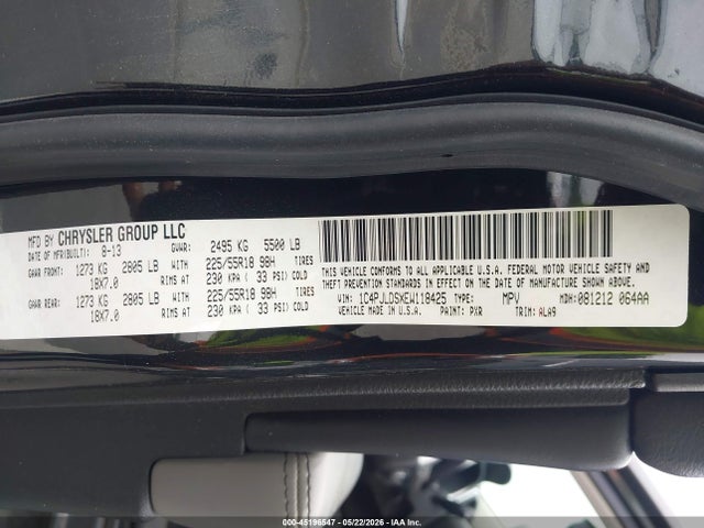 Продажа на аукционе авто 2014 Jeep Cherokee Limited, vin: 1C4PJLDSXEW118425, номер лота: 45196547