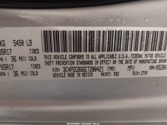 Dodge Journey Sxt 2014 3C4PDCBG6ET280421 Image 9