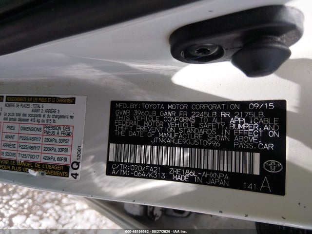 Auction sale of the 2016 Scion Im, vin: JTNKARJE9GJ510996, lot number: 45196562