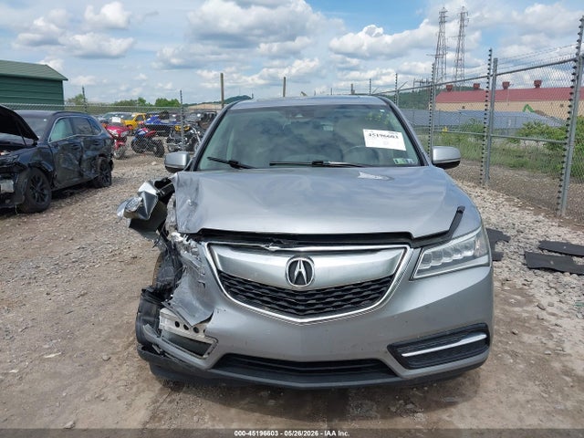 45196603 :رقم المزاد ، 5FRYD4H44GB056295 vin ، 2016 Acura Mdx Technology   Acurawatch Plus Packages/technology Package مزاد بيع