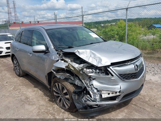 45196603 :رقم المزاد ، 5FRYD4H44GB056295 vin ، 2016 Acura Mdx Technology   Acurawatch Plus Packages/technology Package مزاد بيع
