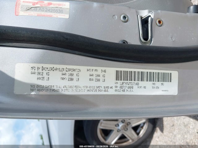 2007 Jeep Compass Sport მანქანა იყიდება აუქციონზე, vin: 1J8FT47W77D171469, აუქციონის ნომერი: 45196630