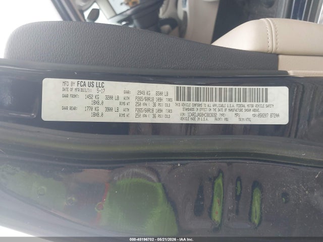 1C4RDJAG8HC883692 Dodge Durango Sxt Awd