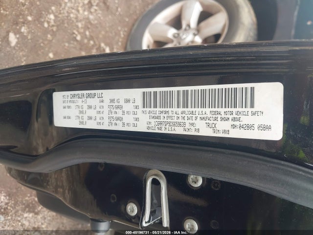 45196731 :رقم المزاد ، 1C6RR7GP9DS659639 vin ، 2013 Ram 1500 Slt مزاد بيع