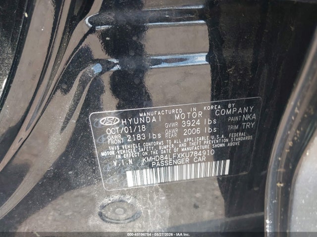 Hyundai Elantra Value Edition 2019 KMHD84LFXKU784910 Image 9