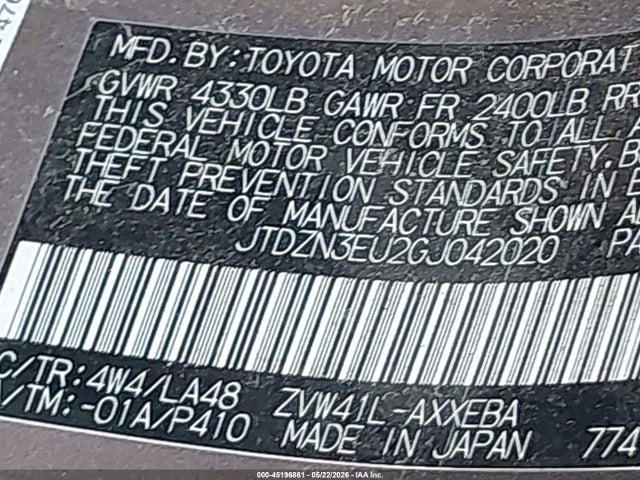 Продажа на аукционе авто 2016 Toyota Prius V Five, vin: JTDZN3EU2GJ042020, номер лота: 45196861