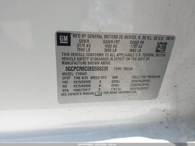 Chevrolet Silverado 1500 1lt 2014 3GCPCREC0EG566238 Image 9
