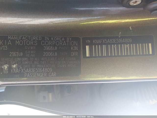 Продажа на аукционе авто 2014 Kia Forte Ex, vin: KNAFX5A83E5164809, номер лота: 45196916