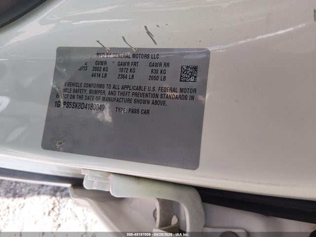45197009 :رقم المزاد ، 1G4PS5SK8D4180049 vin ، 2013 Buick Verano Leather Group مزاد بيع